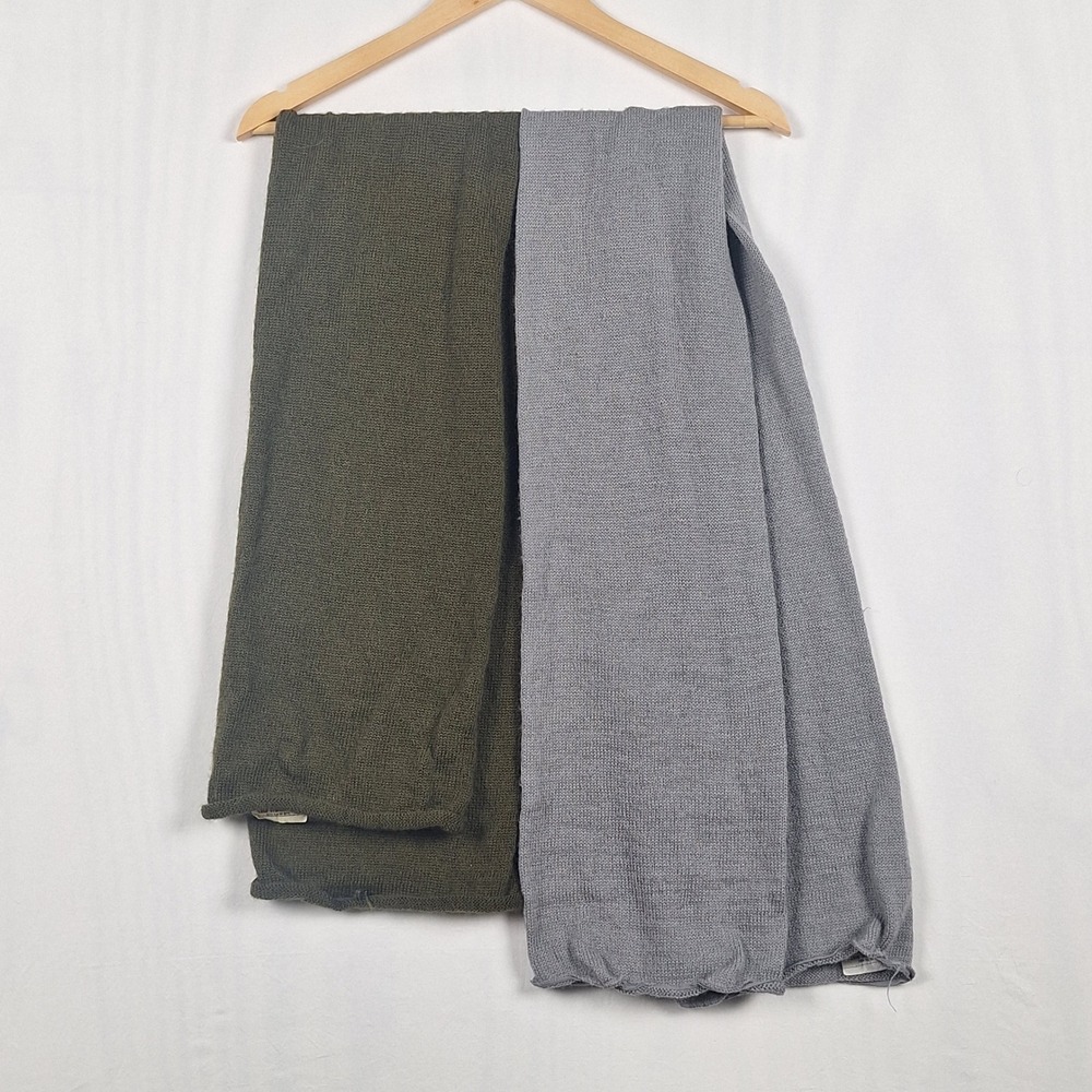 Vintage 70s 80s Military USAF Wool Scarf Lot Esquire St Regis Olive Grey